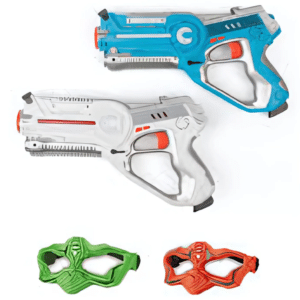 Pistolet laser enfant avec lunettes cibles interactives, jeu immersif pour enfants et famille.